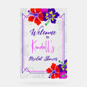 Purple Hibiscus Bridal Shower Welcome (Recto)