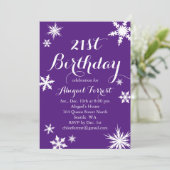 Purple hiver 21e anniversaire Invitation (Debout devant)