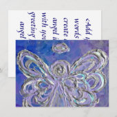 Purple Holiday Angel Invitations personnalisés ou  (Devant / Derrière)