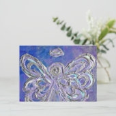 Purple Holiday Angel Invitations personnalisés ou  (Debout devant)