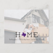 Purple HOME Texas Moving Carte postale Faire-part (Devant)