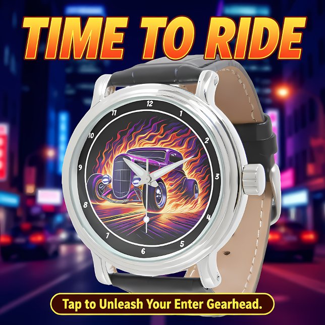 Purple Hot Rod, Fiery Street  Horloge (Creator heeft geüpload)