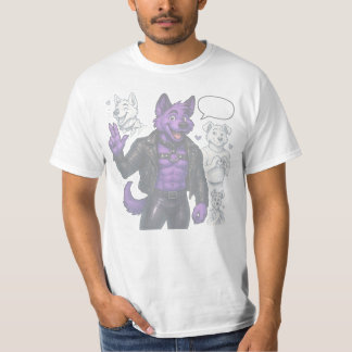 Purple Husky in Leather  T-shirt