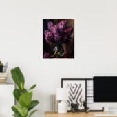 Purple Hyacinth Flowers Art Imprimer Poster (Bureau à domicile)