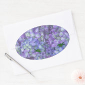 Purple hydrangea flowers ovale sticker (Envelop)