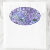 Purple hydrangea flowers ovale sticker (Tas)