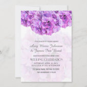 Purple hydrangea invitations de mariage hydrangea4 (Devant)