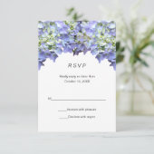 Purple Hydrangea Simple Wedding RSVP (Staand voorkant)