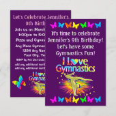 PURPLE I ADORE GYMNASTICS INVITATION (Devant / Derrière)