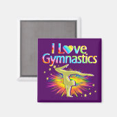 PURPLE I ADORE GYMNASTICS MAGNET (Recto/Verso)