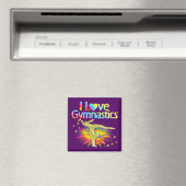PURPLE I ADORE GYMNASTICS MAGNET (In Situ (Lave-vaisselle))