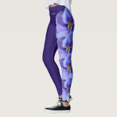 Purple Illinois State Flower Blue Violet Leggings (Gauche)