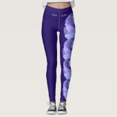 Purple Illinois State Flower Blue Violet Leggings (Devant)