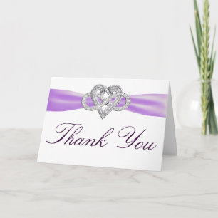 Purple Infinity Carte de remerciements cardiaque