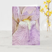 Purple Iris Fermer Écriture Carte Psaume 16:6 (Fleur jaune)