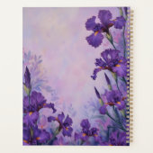 Purple Iris Floral Spiral-Bound Planner Botanical (Dos)