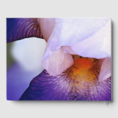 Purple Iris Floral Vacances Location Livre d'Invit (Verso)