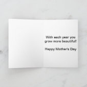 Purple Iris Grande Police Carte de Fête des Mères (Intérieur)