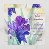 Purple Iris invitation de mariage personnalisée (Devant / Derrière)