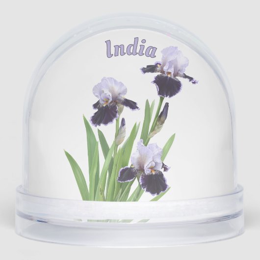 Purple Iris Trio Botanical Floral Art Personalized (Avant)