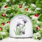 Purple Iris Trio Botanical Floral Art Personalized (Noël)