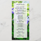 Purple Irises dans le programme de mariage des ban (Dos)