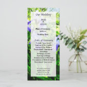 Purple Irises dans le programme de mariage des ban (Debout devant)