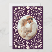 Purple Ivory Mexican Wedding Photo Invitation (Dos)