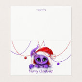 Purple Kitty Père Noël Meowy Noël (Outside Unfolded)