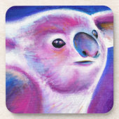 Purple Koala dessous de verre modernes de peinture (Devant)