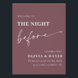 Purple La Nuit Avant La Répétition Dîner Poster<br><div class="desc">Signe du dîner de la veille de la répétition</div>