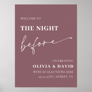 Purple La Nuit Avant La Répétition Dîner Poster