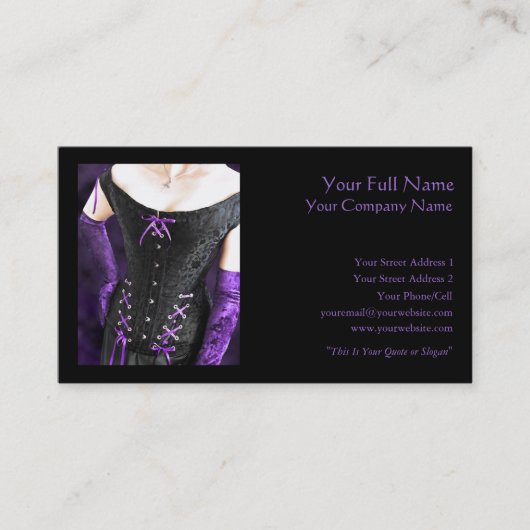 Purple Laces - Carte de visite (Devant)