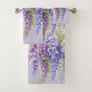 Purple lavande aquarelle glycine florale lilas
