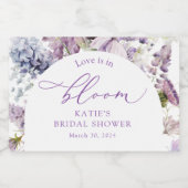 Purple + Lavande Floral Mini Étiquette Champagne (Étiquettes simples)