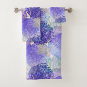 Purple lavendar abstrait aquarelle art moderne