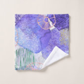Purple lavendar abstrait aquarelle art moderne (Gant de toilette)