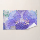 Purple lavendar abstrait aquarelle art moderne (Serviette à main)