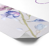 Purple + Lavender Flora Fête des mariées Affiche d (Coin)