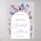 Purple + Lavender Flora Fête des mariées Affiche d (Devant)