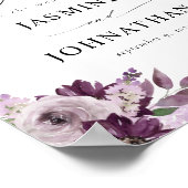 Purple & Lavender Floral Affiche de bienvenue 2 (Coin)