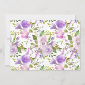 Purple Lavender Floral BABY Douche Invitations (Dos)