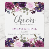 Purple Lavender Floral Boho Mariage étiquette de b (Étiquettes simples)