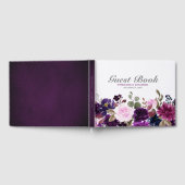 Purple Lavender Floral Boho Mariage Livre d'invité (Complet)