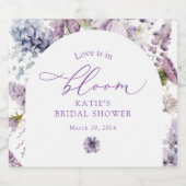 Purple + Lavender Floral Champagne Étiquette boute (Étiquettes simples)