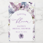 Purple + Lavender Floral Mini Étiquette bouteille  (Étiquettes simples)