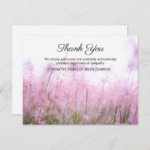 Purple Lavender Garden Funérailles Merci Carte de  (Devant / Derrière)