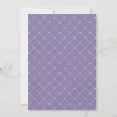 Purple Lavender Gris Aquarelle Fleurs Invitation (Dos)
