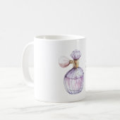 Purple Lavender Perfume Bottle Koffiemok (Voorkant links)
