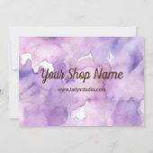 Purple Lavender Professional Carte de remerciement (Dos)